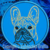 French Bulldog Portrait #1B - 4" Medium Embroidery Patch