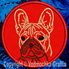 French Bulldog Portrait #1B - 3" Small Embroidery Patch