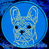 French Bulldog Portrait #1C - 3" Small Embroidery Patch