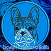 French Bulldog Portrait #1D - 4" Medium Embroidery Patch