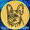 French Bulldog Portrait #2A - 3" Small Embroidery Patch