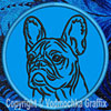 French Bulldog Portrait #2A - 3" Small Embroidery Patch
