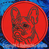 French Bulldog Portrait #2A - 3" Small Embroidery Patch