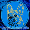 French Bulldog Portrait #2B - 3" Small Embroidery Patch