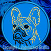 French Bulldog Portrait #2B - 4" Medium Embroidery Patch