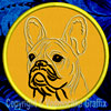 French Bulldog Portrait #2B - 4" Medium Embroidery Patch