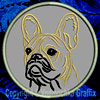 French Bulldog Portrait #2B - 4" Medium Embroidery Patch