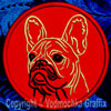 French Bulldog Portrait #2B - 3" Small Embroidery Patch