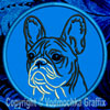 French Bulldog Portrait #2D - 4" Medium Embroidery Patch