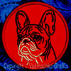 French Bulldog Portrait #2D - 3" Small Embroidery Patch