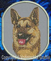 German Shepherd Portrait BT1588 - 8" Extra L Embroidery Patch