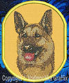 German Shepherd Portrait BT1588 - 8" Extra L Embroidery Patch