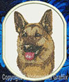 German Shepherd Portrait BT1588 - 8" Extra L Embroidery Patch