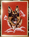 German Shepherd High Definition Portrait #1 on Canvas 9X12