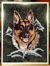 German Shepherd High Definition Portrait #1 on Canvas 9X12