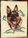 German Shepherd High Definition Portrait #1 on Canvas 9X12