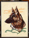 German Shepherd High Definition Profile #1 on Canvas 9X12 - Click Image to Close