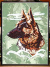 German Shepherd High Definition Profile #1 on Canvas 9X12