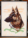 German Shepherd High Definition Profile #1 on Canvas 9X12 - Click Image to Close