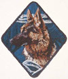 German Shepherd HD Profile #1 - Embroidery Patch Diamond - Click Image to Close