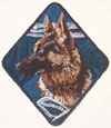 German Shepherd HD Profile #1 - Embroidery Patch Diamond