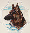 German Shepherd HD Profile #1 - Embroidery Patch Frame