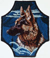 German Shepherd HD Profile #1 - Embroidery Patch Frame