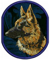 German Shepherd HD Profile #1 - 4" Medium Embroidery Patch