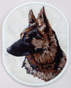 German Shepherd HD Profile #1 - 4" Medium Embroidery Patch - Click Image to Close