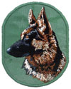 German Shepherd HD Profile #1 - 4" Medium Embroidery Patch - Click Image to Close