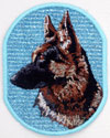 German Shepherd HD Profile #1 - 4" Medium Embroidery Patch - Click Image to Close