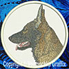 German Shepherd HD Profile #2 - 4" Medium Embroidery Patch