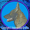 German Shepherd HD Profile #2 - 4" Medium Embroidery Patch