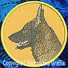 German Shepherd HD Profile #2 10" XXL Embroidery Patch