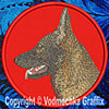 German Shepherd HD Profile #2 - 4" Medium Embroidery Patch