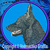 German Shepherd HD Profile #3 10" XXL Embroidery Patch