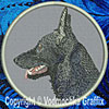 German Shepherd HD Profile #3 - 6" Large Embroidery Patch