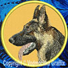 German Shepherd HD Profile #5 - 8" Extra Large Embroidery Patch