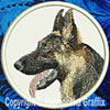 German Shepherd HD Profile #5 10" XXL Embroidery Patch