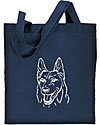 German Shepherd Portrait #2 Embroidered Tote Bag #1