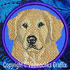 Golden Retriever BT2789 - 3" Small Embroidery Patch - Round