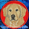 Golden Retriever BT2789 - 3" Small Embroidery Patch - Round