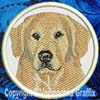 Golden Retriever BT2789 - 6" Large Embroidery Patch - Round