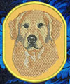 Golden Retriever BT2789 - 4" Medium Embroidery Patch - Oval