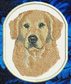 Golden Retriever BT2789 - 4" Medium Embroidery Patch - Oval