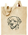 Golden Retriever Portrait #1 Embroidered Tote Bag #1