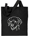 Golden Retriever Portrait #1 Embroidered Tote Bag #1