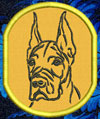 Great Dane Portrait #1 - 3" Small Embroidery Patch