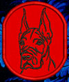 Great Dane Portrait #1 - 3" Small Embroidery Patch