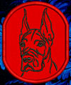 Great Dane Portrait #1 - 4" Medium Embroidery Patch